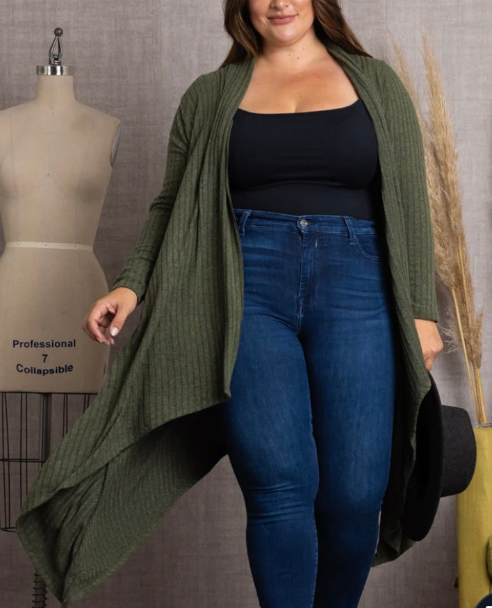 Plus size Olive Cardigan