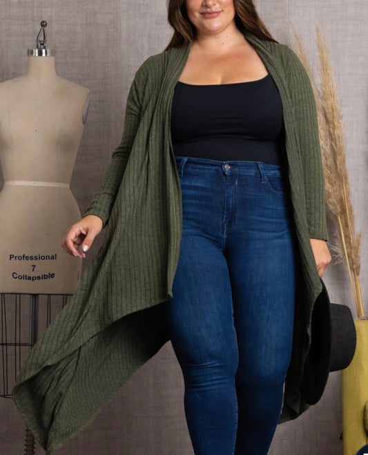 Plus size Olive Cardigan